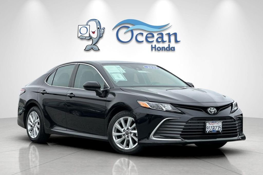 Used 2023 Midnight Black Metallic Toyota LE image 2