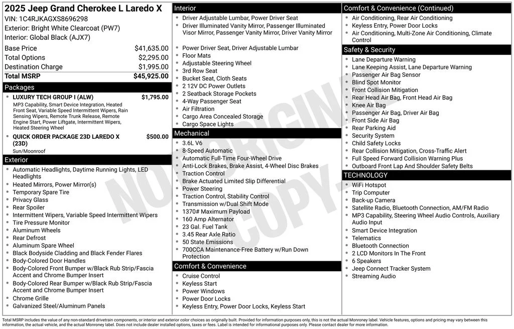 2025 Jeep Grand Cherokee L Laredo - Photo 36
