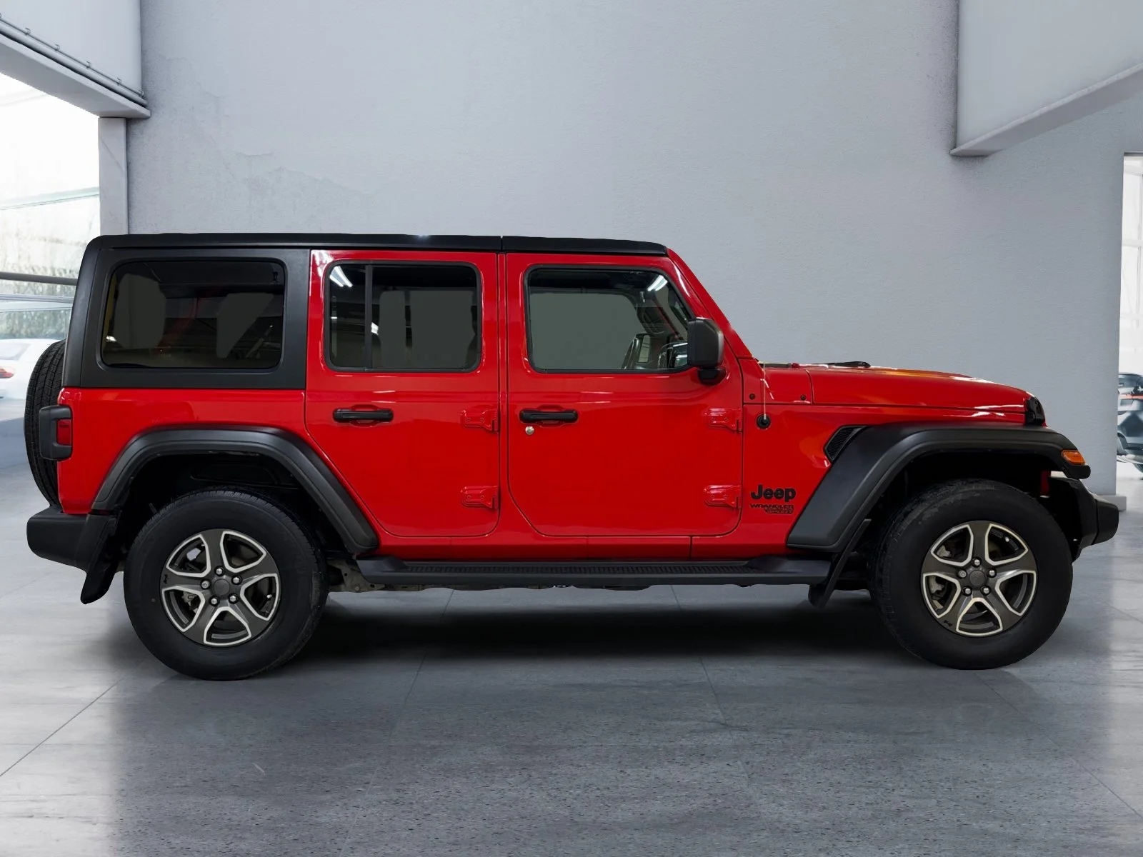 Used 2021 Firecracker Red C/C Jeep Unlimited Sport image 6