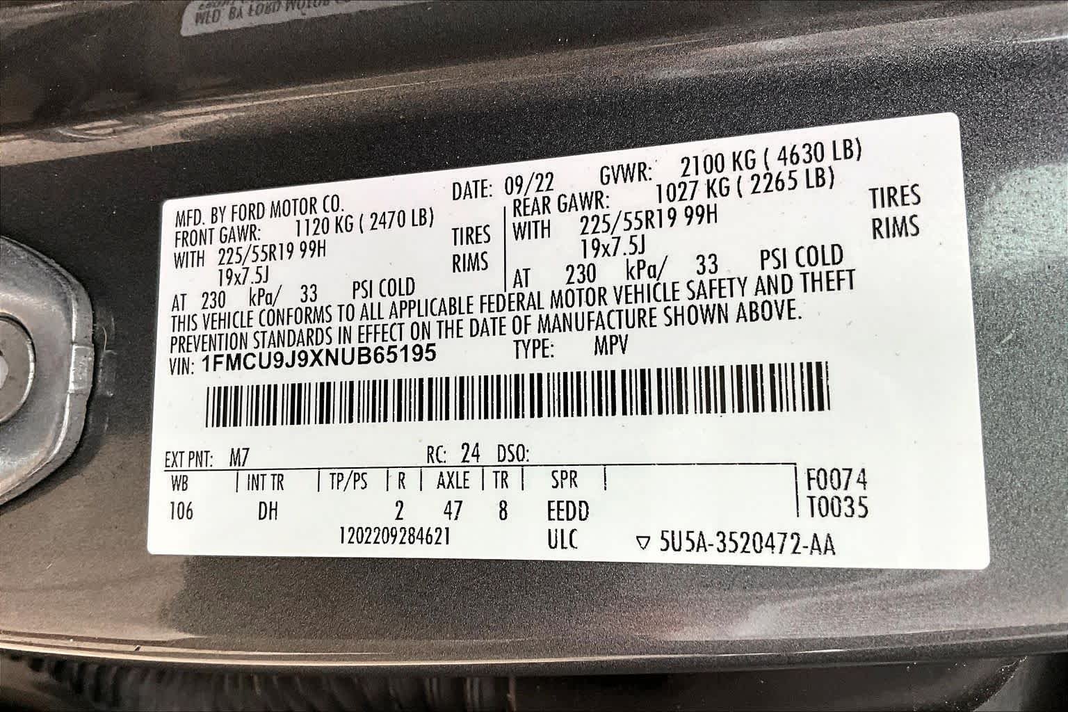 Used 2022 Carbonized Gray Metallic Ford Titanium image 35