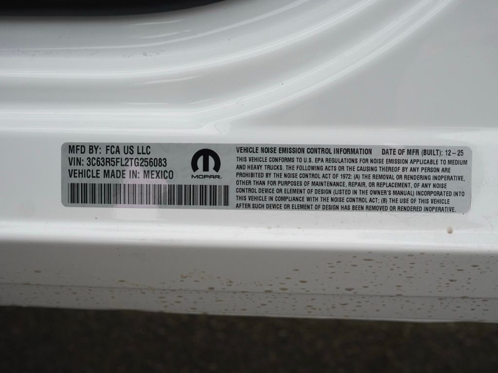 New 2026 Bright White Clear-Coat Exterior Paint RAM Laramie image 30