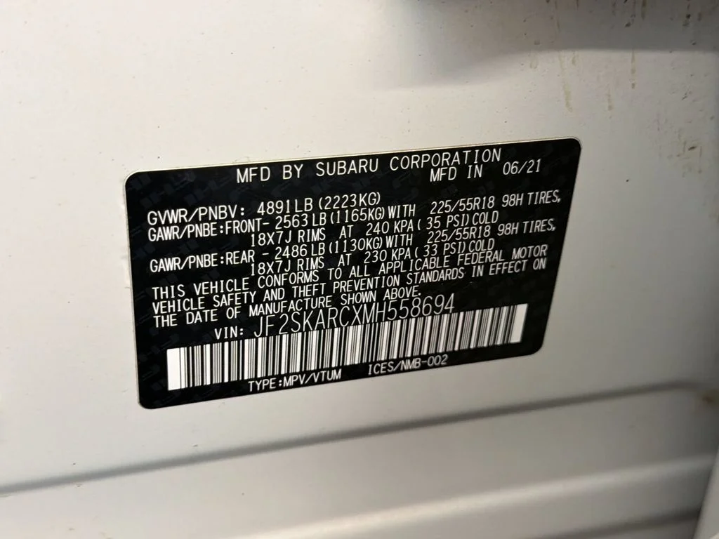 Used 2021 Crystal White Pearl Subaru Sport image 25