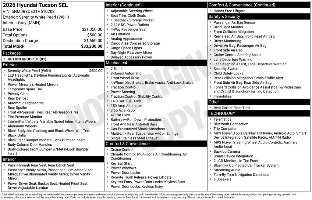 Used 2026 White Hyundai SEL image 25