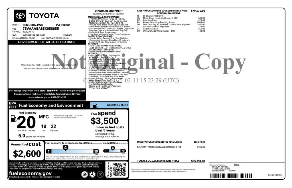 Used 2025 Red Toyota Platinum image 4