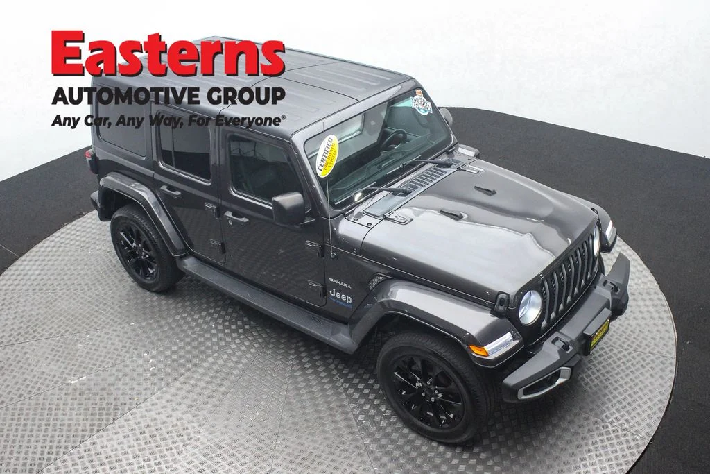 Used 2021 Gray Jeep Unlimited Sahara 4xe image 3