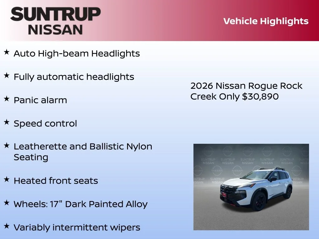New 2026 White Nissan Rock Creek image 30