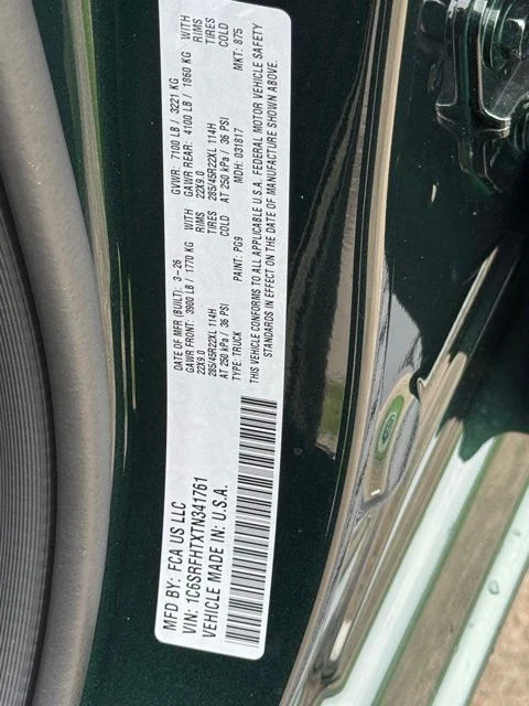 New 2026 Serrano-Green Metallic Exterior Paint RAM Limited image 32