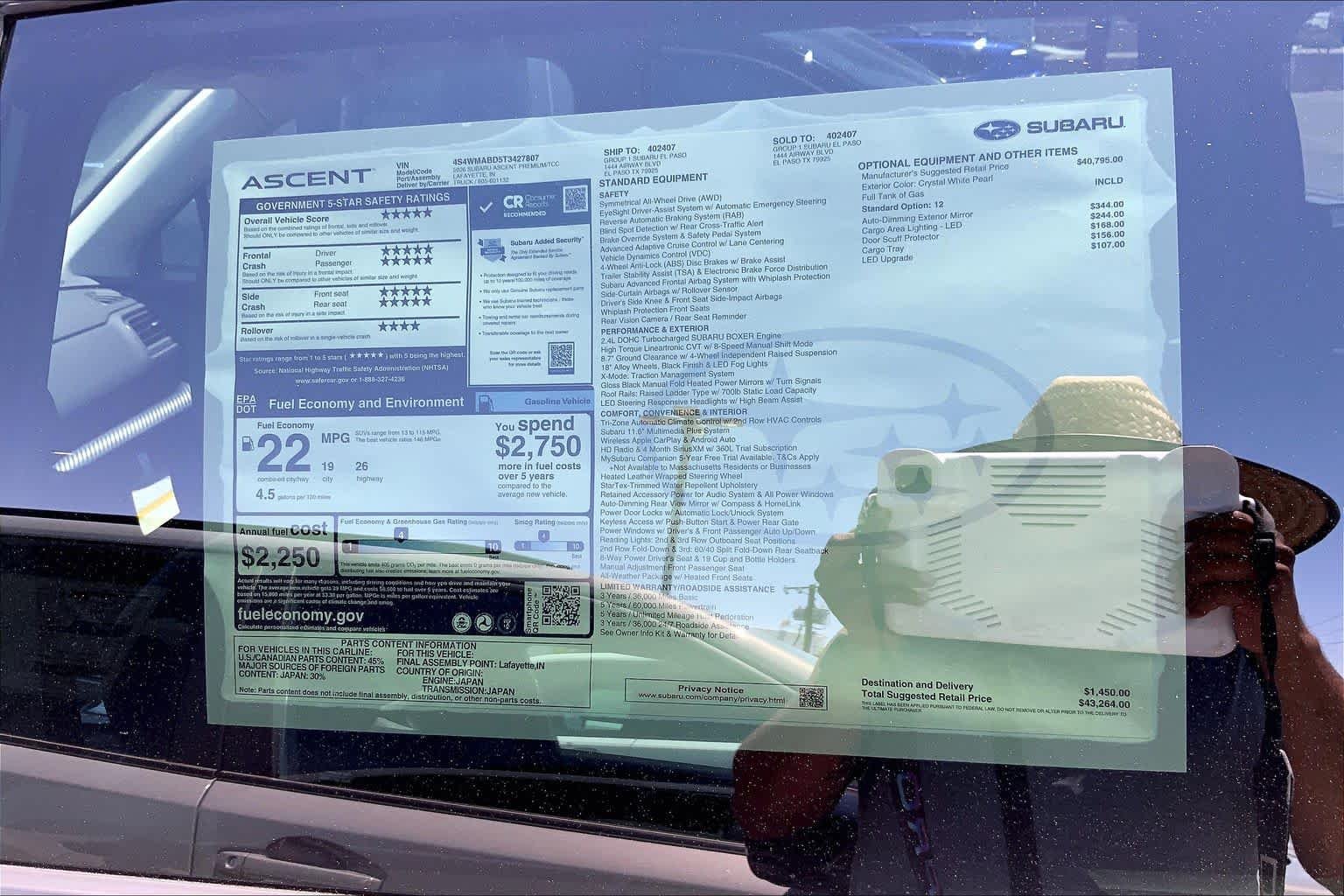 New 2026 CRYSTAL WHITE PEARL Subaru Premium 7-Passenger image 18