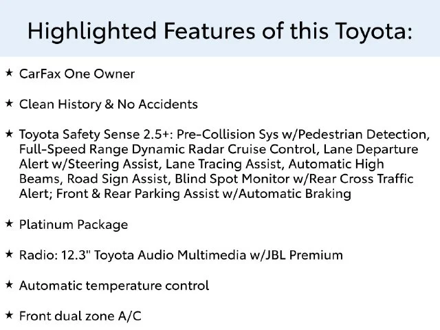 Used 2023 Black Toyota Platinum image 2