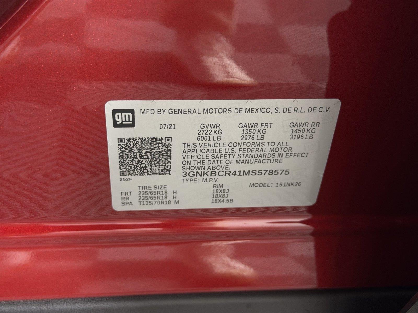 Certified Used 2021 CHERRY RED TINTCOAT Chevrolet LT image 31