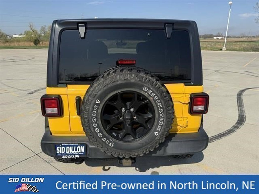 Used 2021 YELLOW Jeep 4x4 Willys Sport 4dr SUV image 5