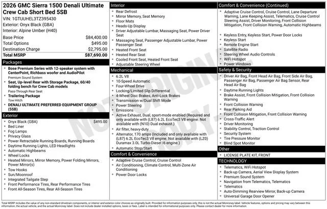 New 2026 Onyx Black GMC Denali Ultimate image 28