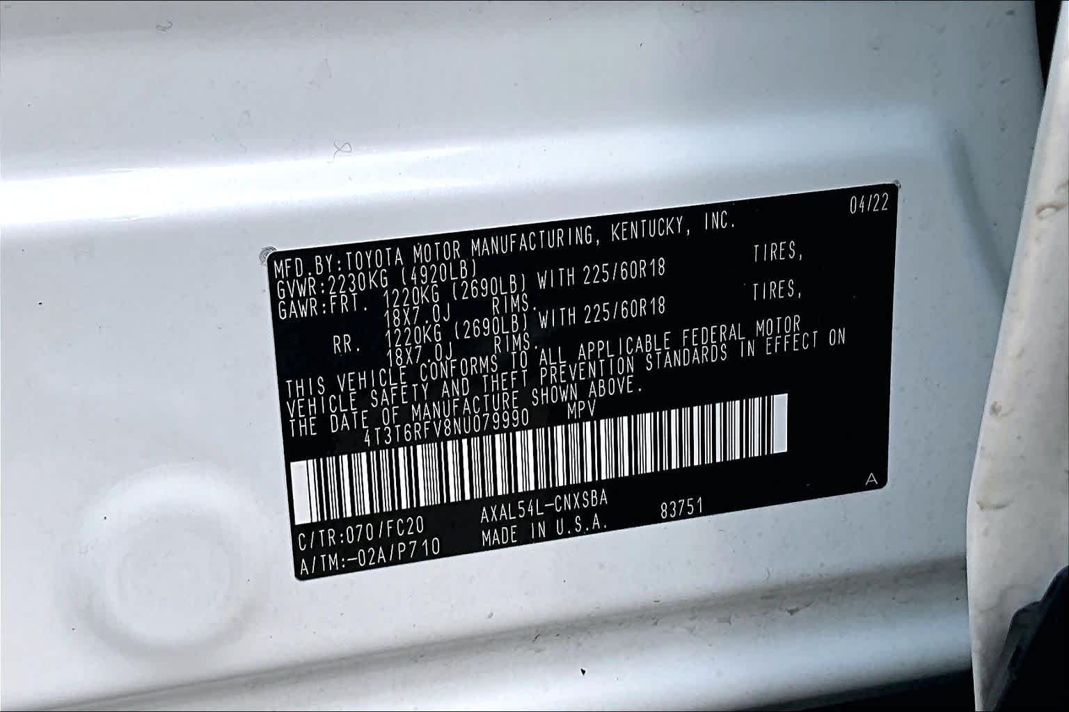 Used 2022 Blizzard Pearl Toyota Hybrid SE image 34