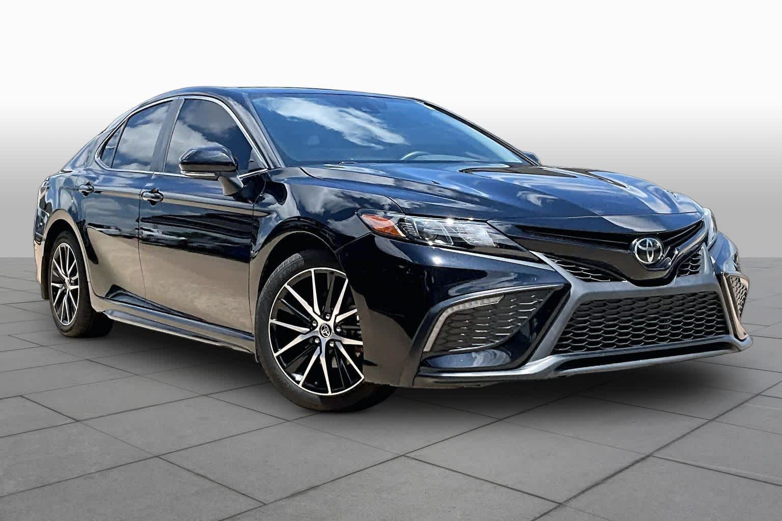 Used 2023 Midnight Black Metallic Toyota SE Nightshade image 2