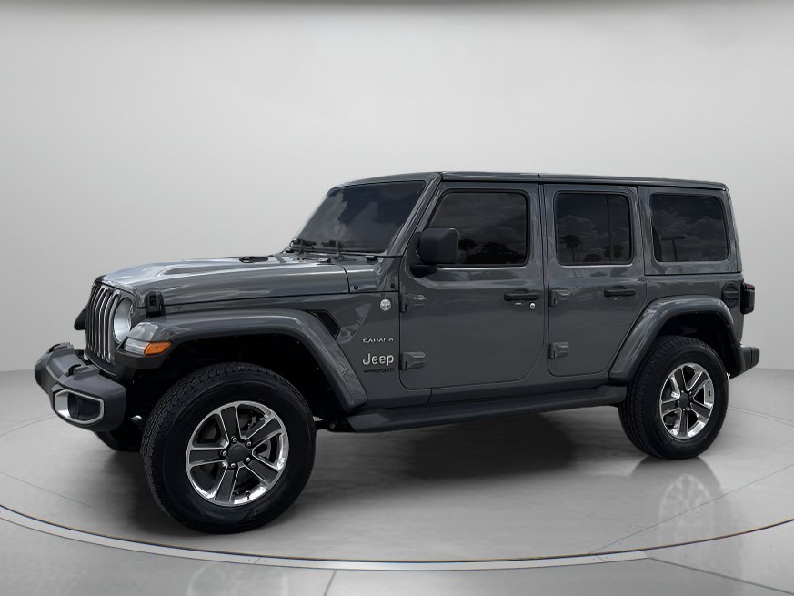 Used 2022 Sting-Gray Clearcoat Jeep Unlimited Sahara image 1