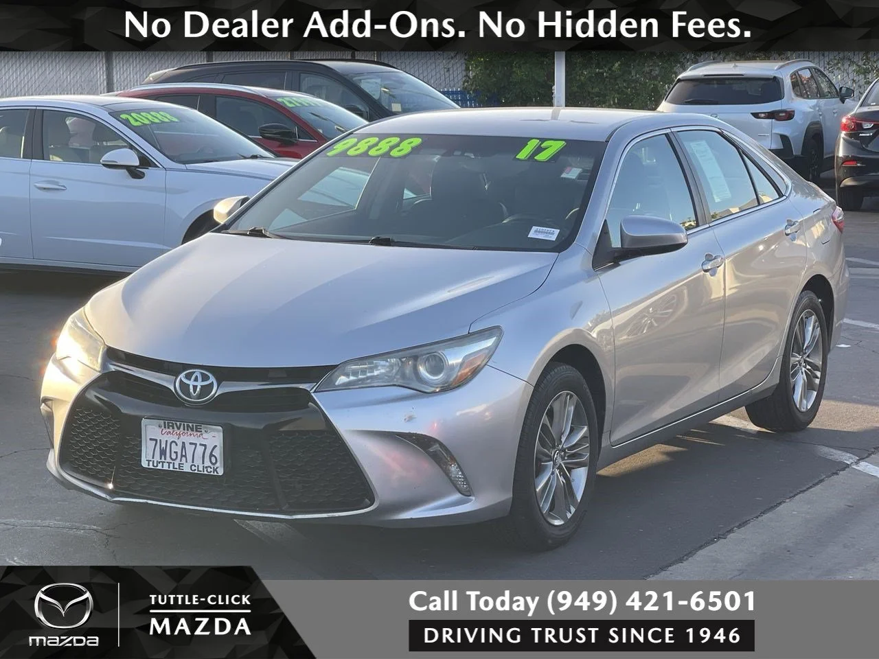 Used 2017 CELESTIAL SILVER Toyota SE image 3