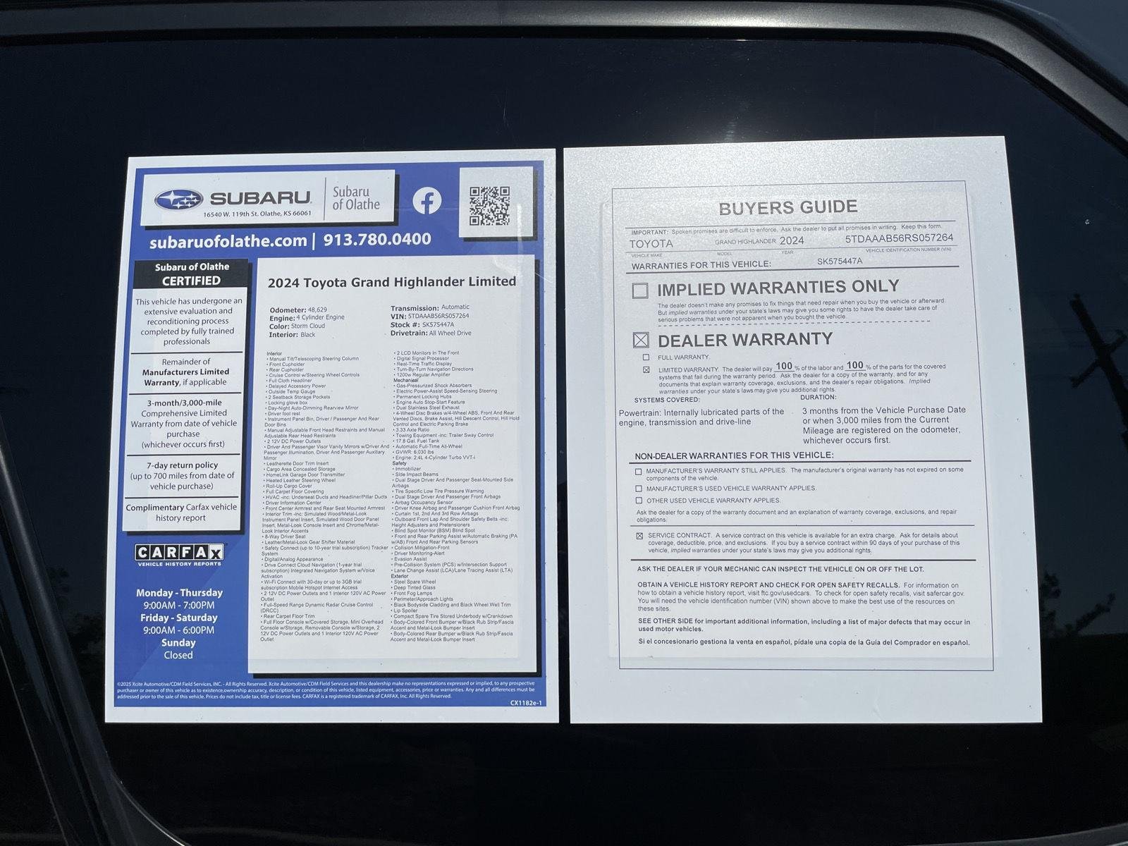 Used 2024 Storm Cloud Toyota Limited image 33