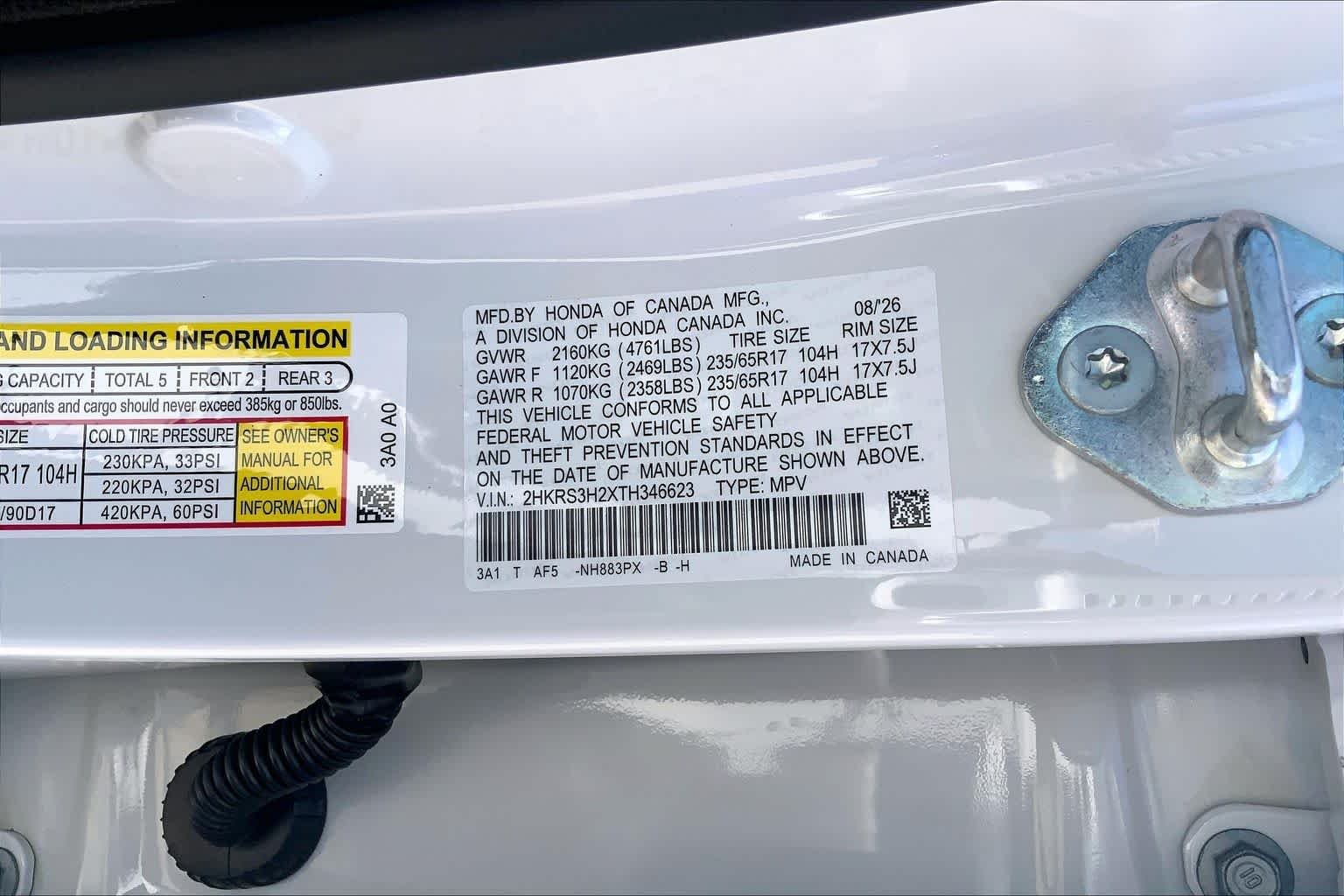 New 2026 Platinum White Pearl Honda 2WD LX image 21