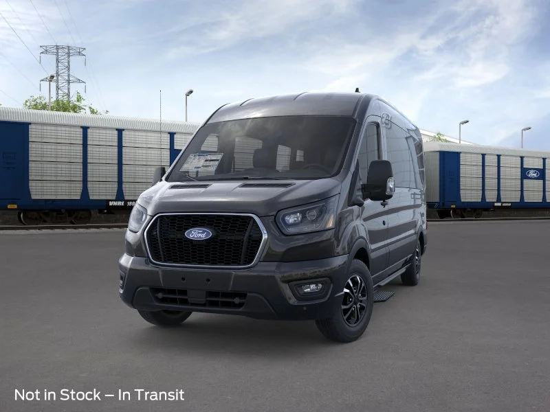 New 2026 Agate Black Metallic Ford Passenger Van XLT image 2