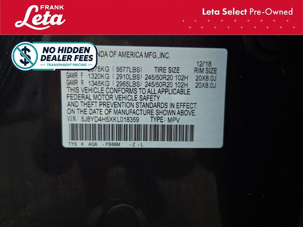 Certified Used 2019 Gunmetal Metallic Acura  image 27