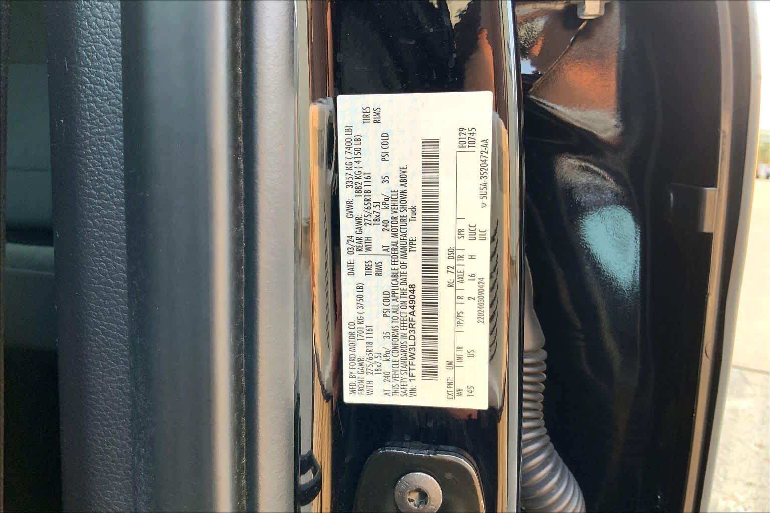 Used 2024 Agate Black Metallic Ford XLT image 36