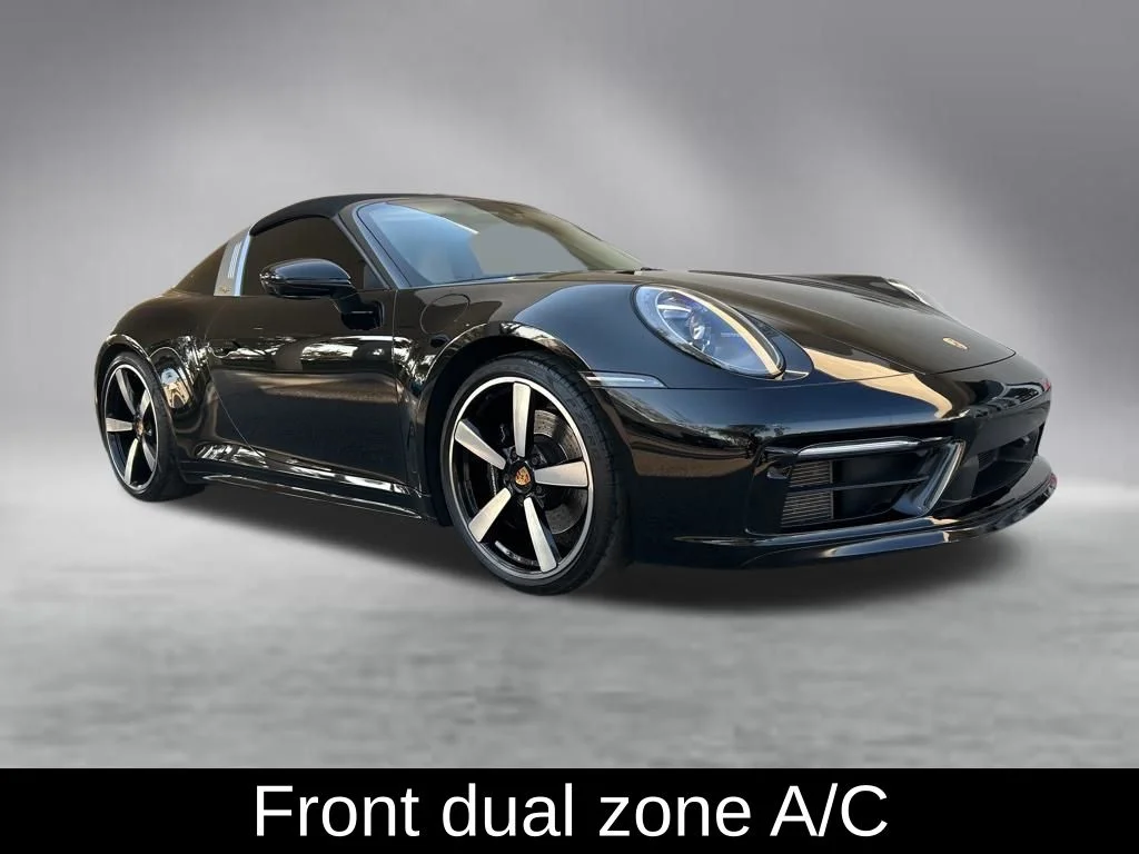 Used 2021 Black Porsche Targa 4S Heritage Design image 4