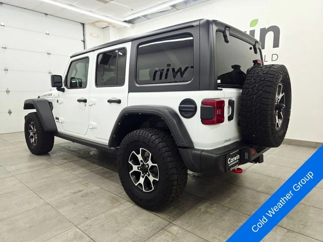 Used 2021 Bright White Clearcoat Jeep Unlimited Rubicon image 3