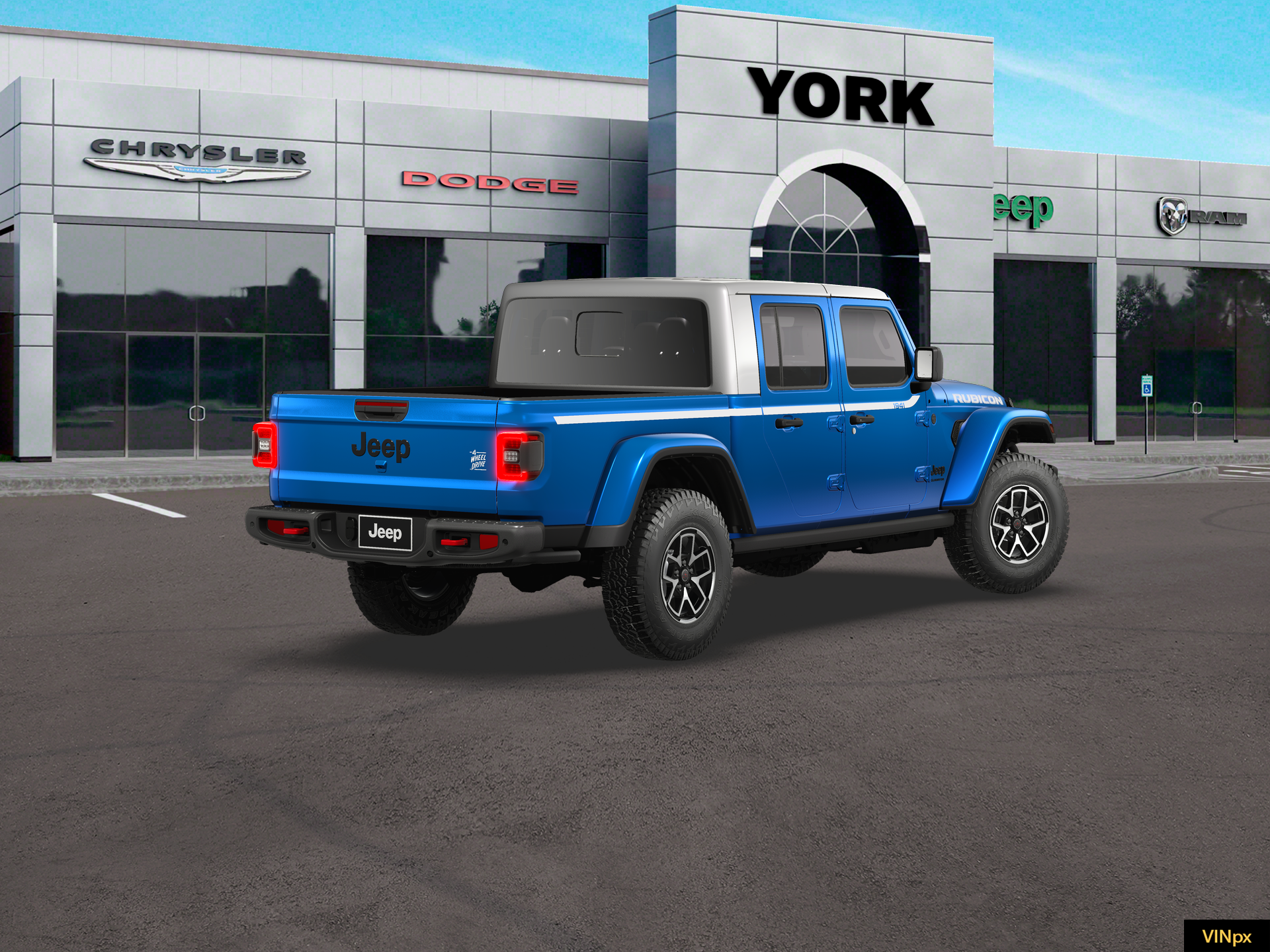 New 2026 Hydro Blue Pearl-Coat Exterior Paint Jeep Rubicon image 19