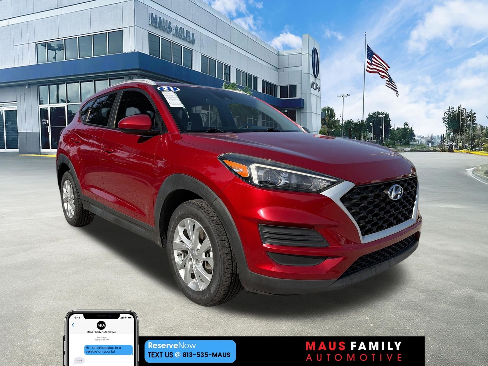 Used 2021 Crimson Hyundai Value image 1
