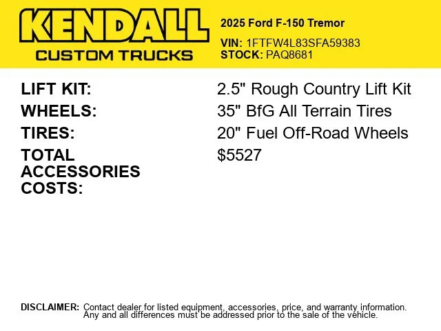 Used 2025 Black Ford Tremor image 2