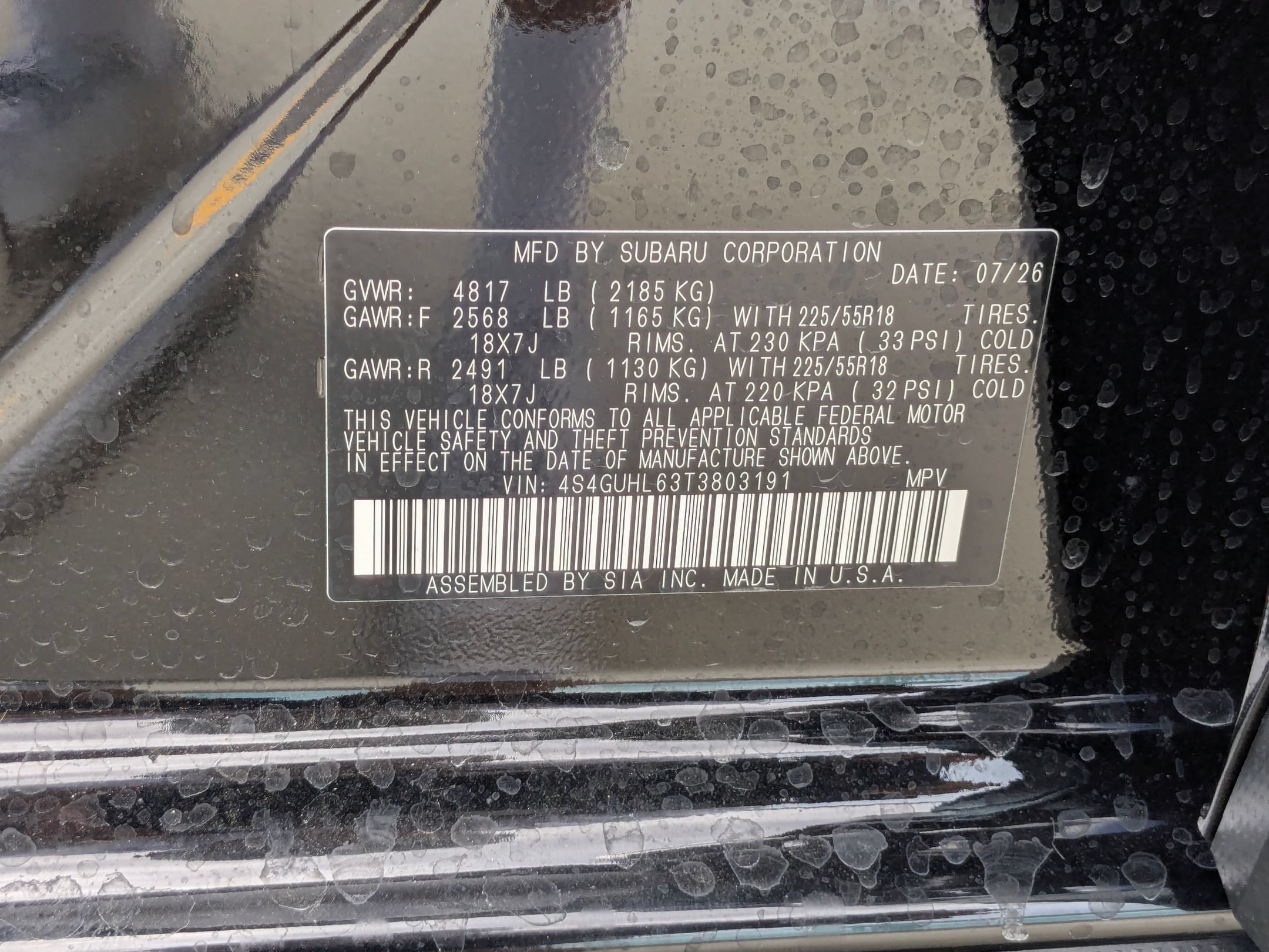 New 2026 Crystal Black Silica Subaru Limited image 15