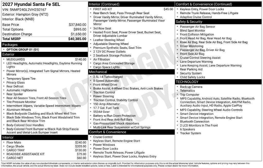 New 2027 Gray Hyundai SEL FWD image 23