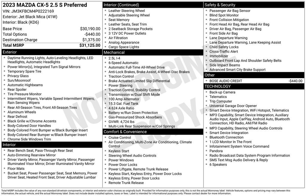 Used 2023 Black Mazda 2.5 S Preferred Package image 7