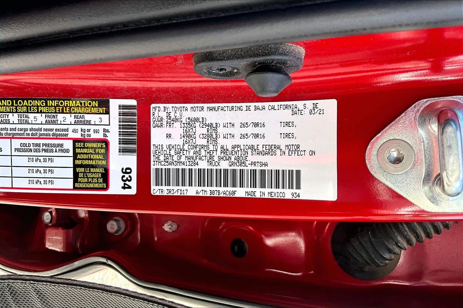 Used 2021 Barcelona Red Metallic Toyota TRD Off Road image 33
