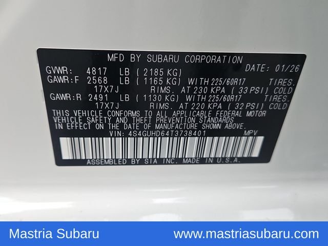 Used 2026 Crystal White Pearl Subaru Premium image 6