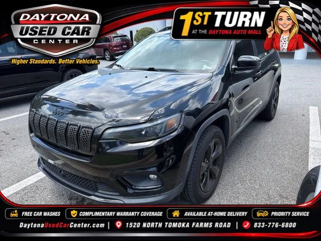 Used 2021 Diamond Black Jeep Altitude image 1