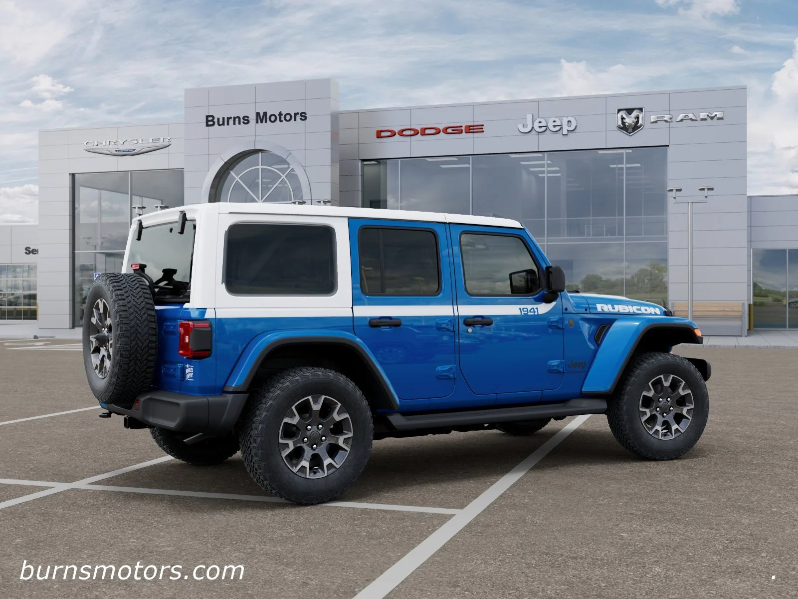 New 2026 Hydro Blue Pearl-Coat Exterior Paint Jeep Sahara 4-Door image 4