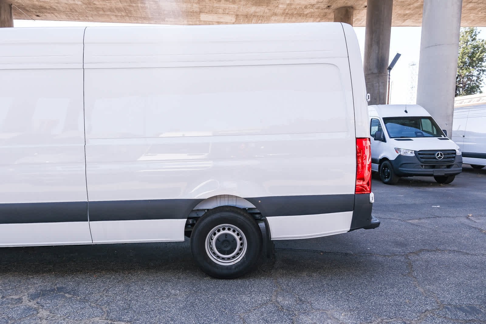 New 2025 Arctic White Mercedes-Benz Cargo 170 WB High Roof RWD Electric Motor image 8