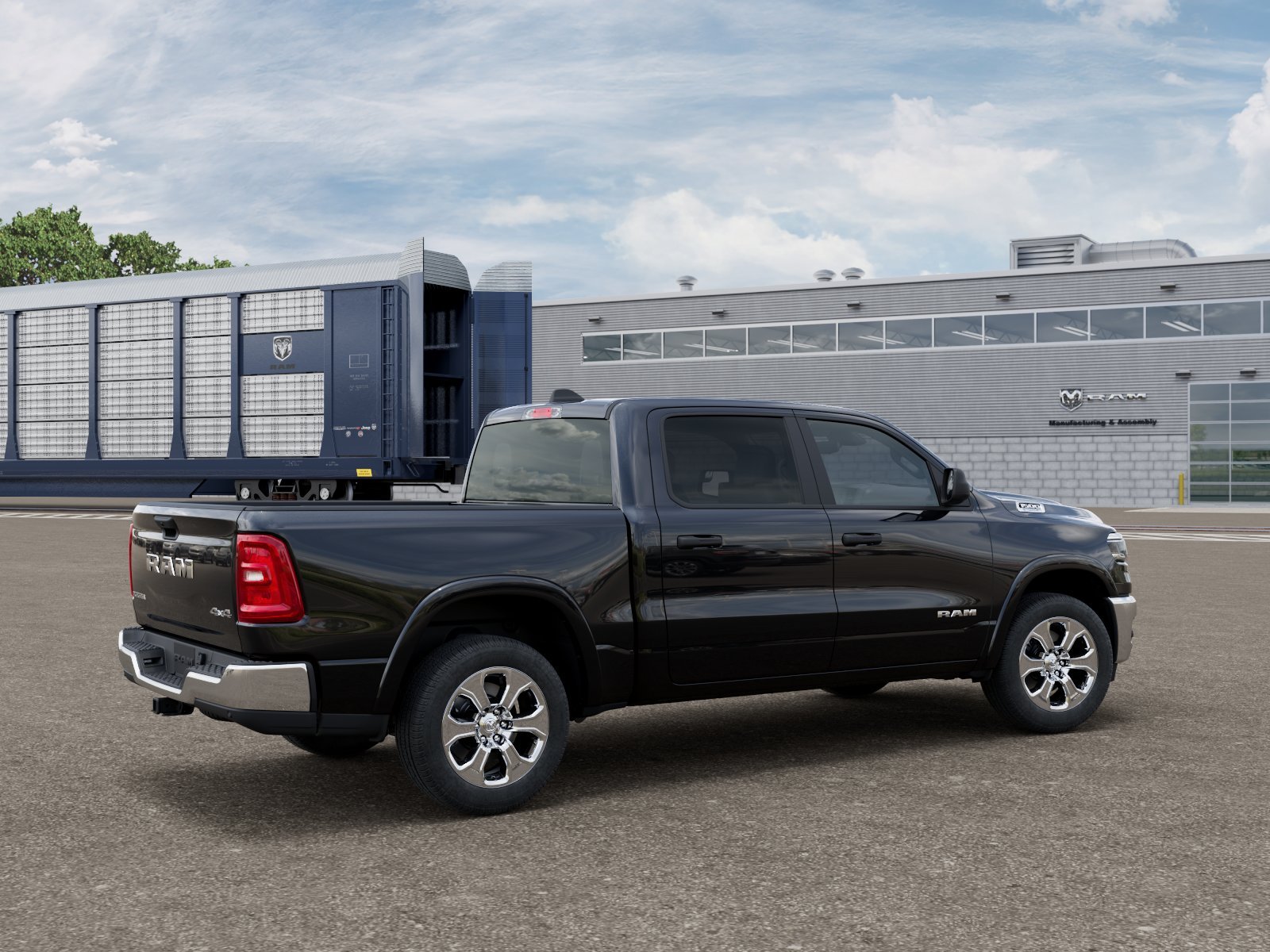 New 2026 Diamond Black Crystal Pearl-Coat Exterior Paint RAM Big Horn/Lone Star image 2