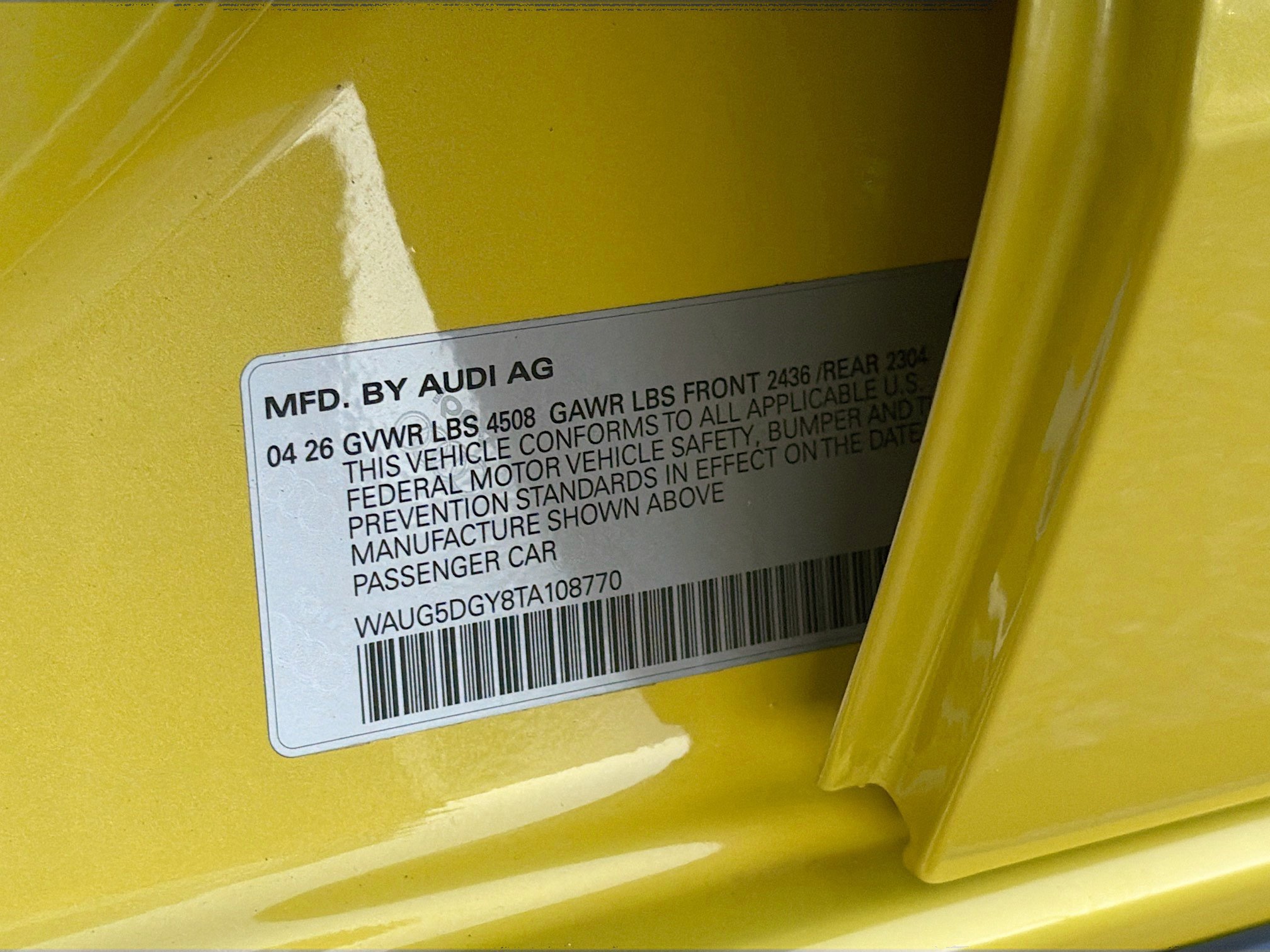 New 2026 Python Yellow Metallic Audi 4DR QTRO 2.0 TFSI image 39