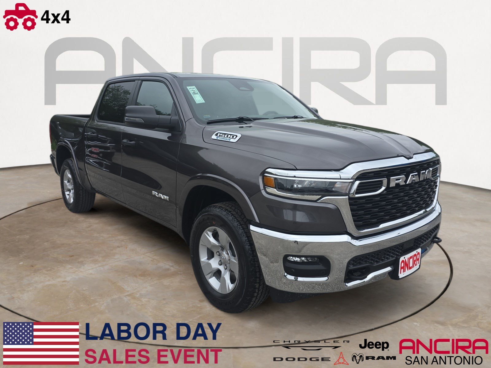 New 2026 Granite Crystal Metallic Clearcoat RAM Lone Star image 1