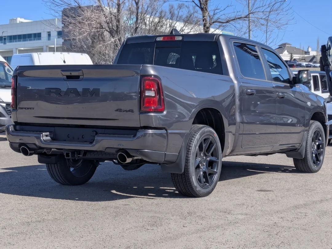 New 2026 Grey RAM Sport - - Night Edition - Sport Lvl 1 Grp - 5.7L HEMI V8 eTorque - Pano Sunroof & More! image 7