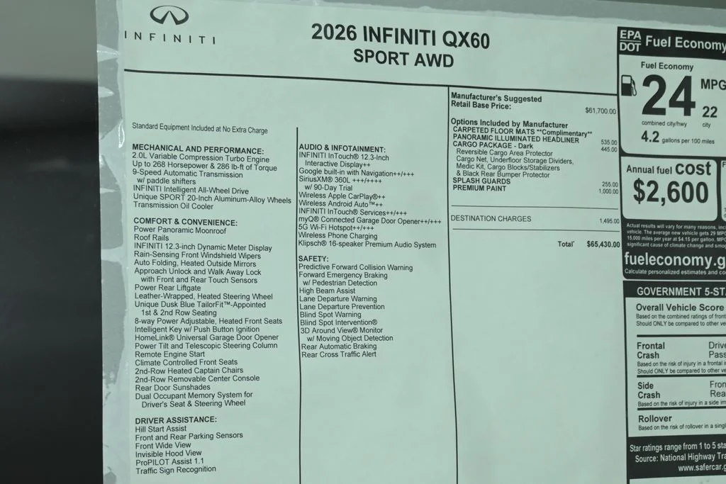 Certified Used 2026 Gray INFINITI SPORT image 31