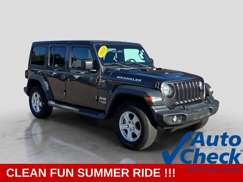 Used 2018 Gray Jeep Unlimited Sport S image 3