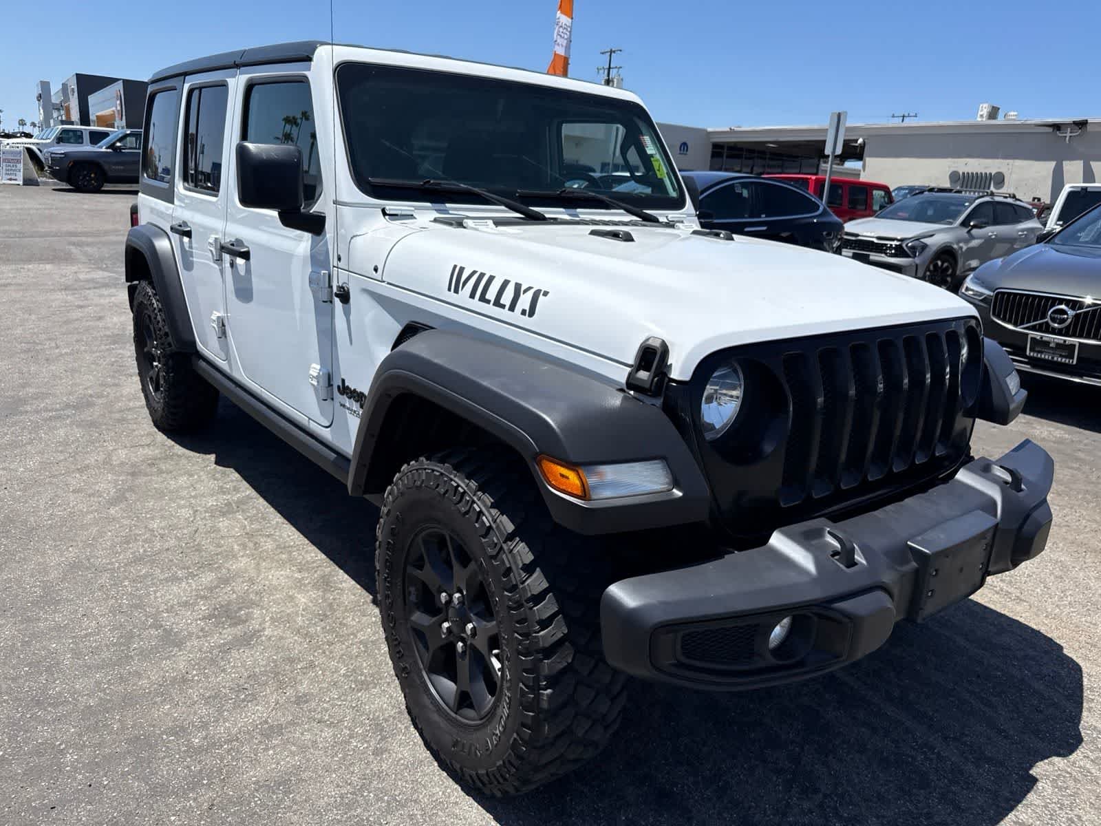 Used 2021 Bright White Clearcoat Jeep Unlimited Willys Sport image 7