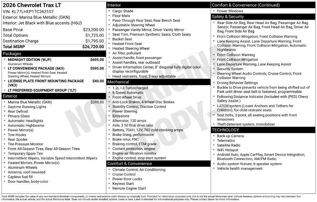 2026 Chevrolet Trax LT - Photo 44
