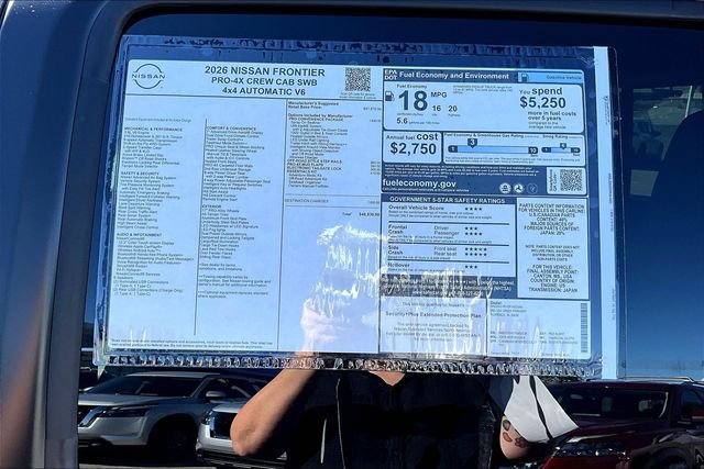 New 2026 Nissan Frontier Crew Cab SWB PRO-4X