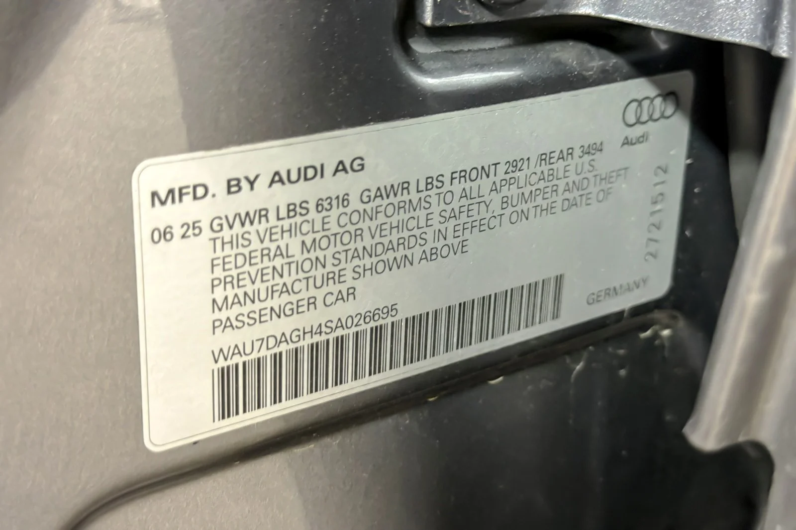 New 2025 Typhoon Gray Metallic Audi Premium quattro image 26
