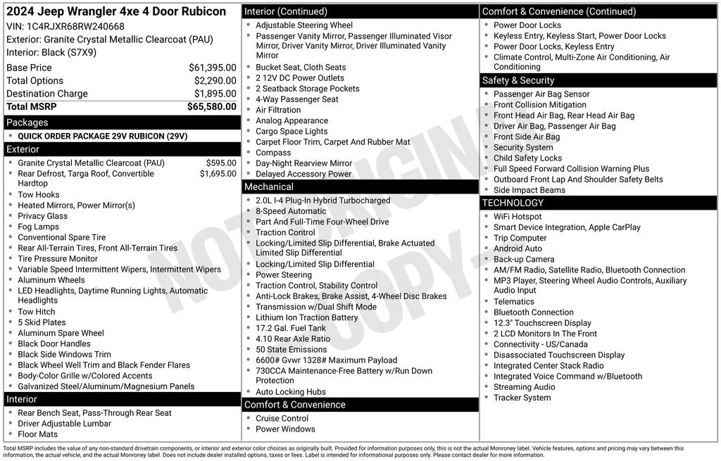 Used 2024 Gray Jeep Rubicon 4xe image 2