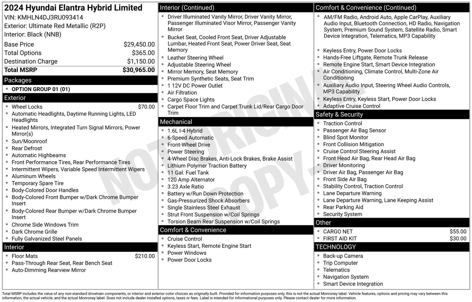 2024 Hyundai Elantra 1.6 HEV Limited DCT's photo